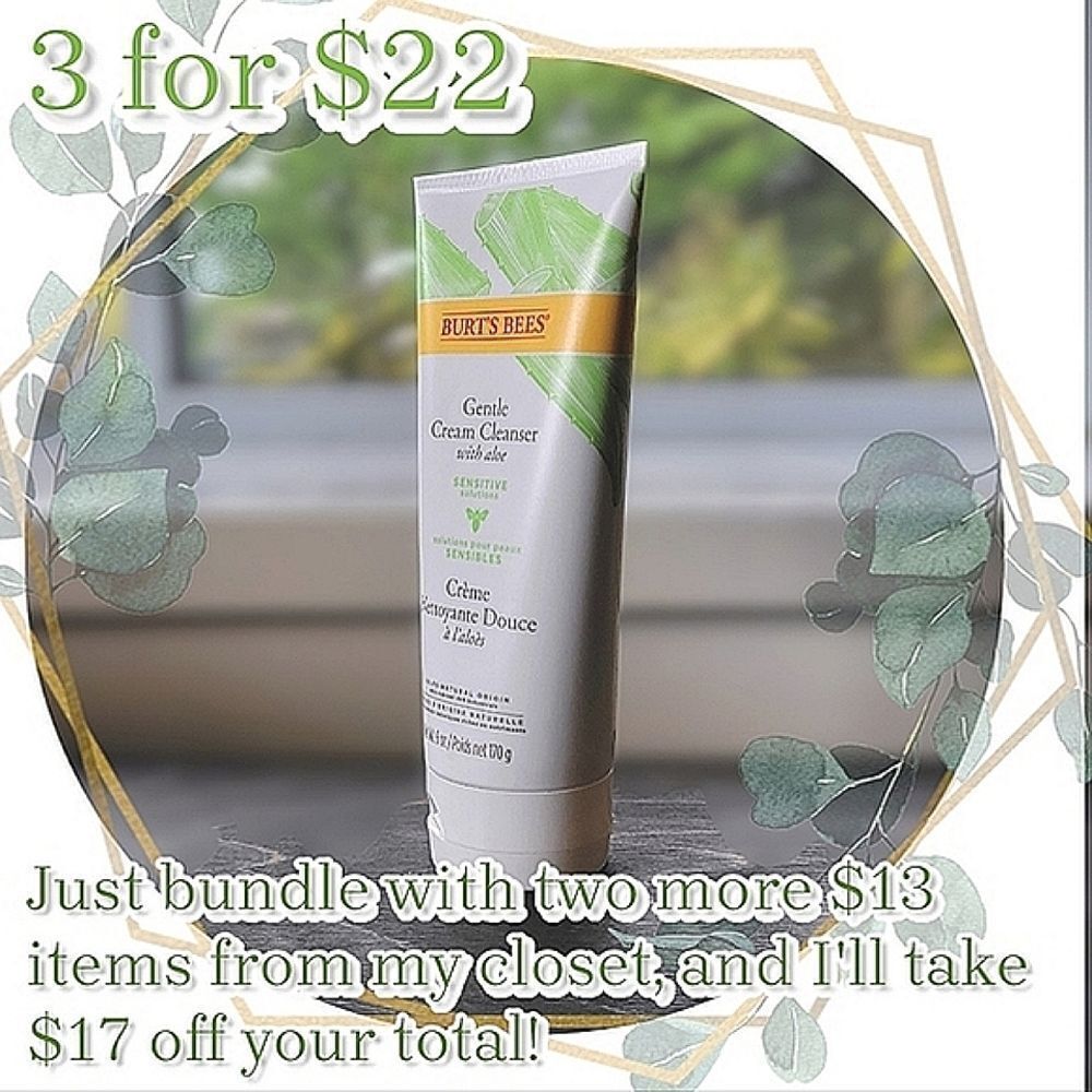 NWT Burt's Bees Gentle Cream Cleanser With Aloe